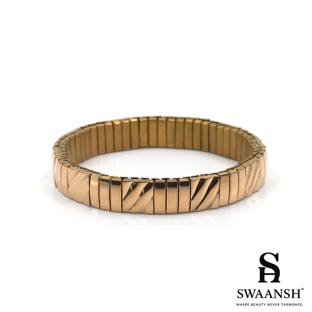 Gridlock Bracelet – Rose Gold Stretch Fit