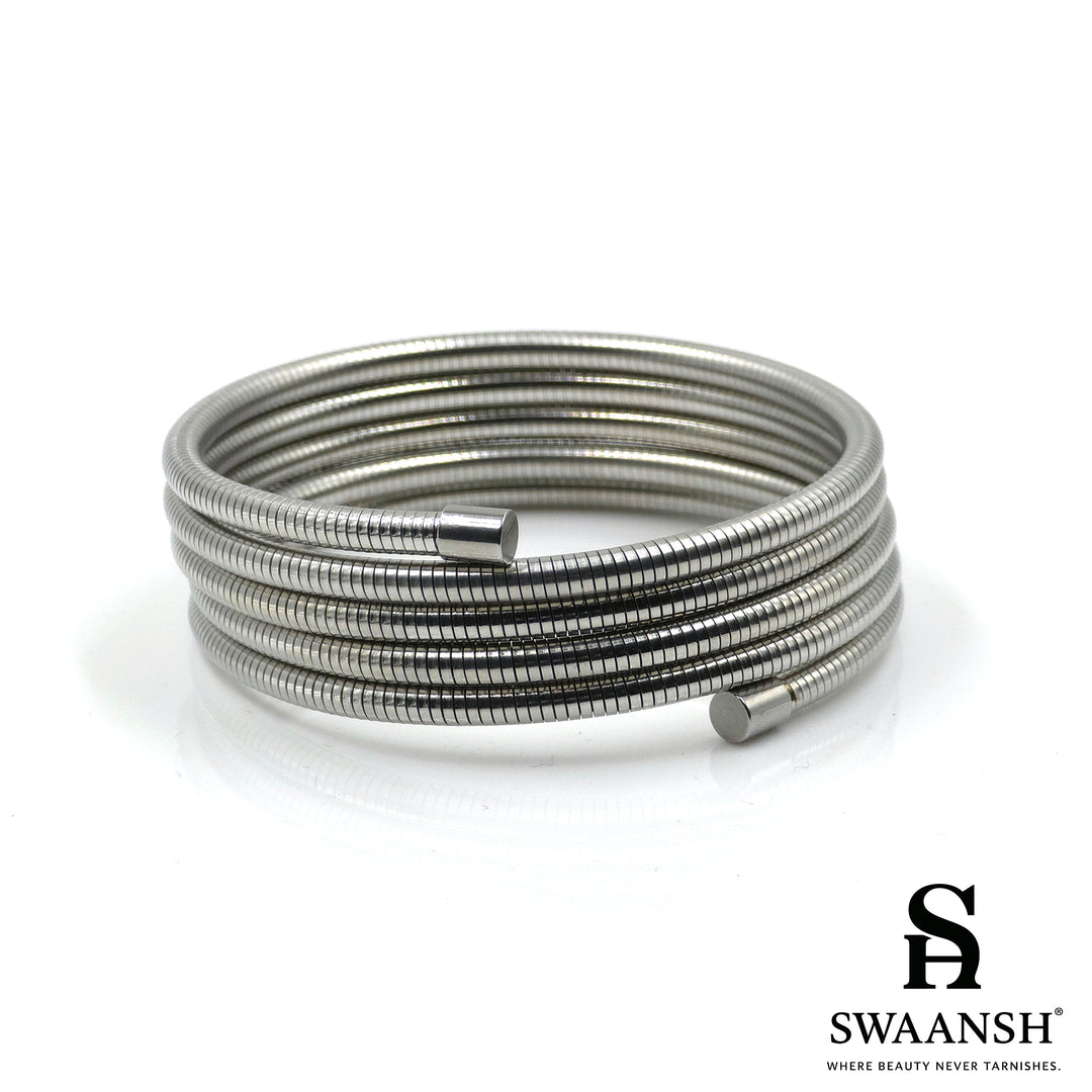 Flex Coil Bracelet – Gold Spiral Stack