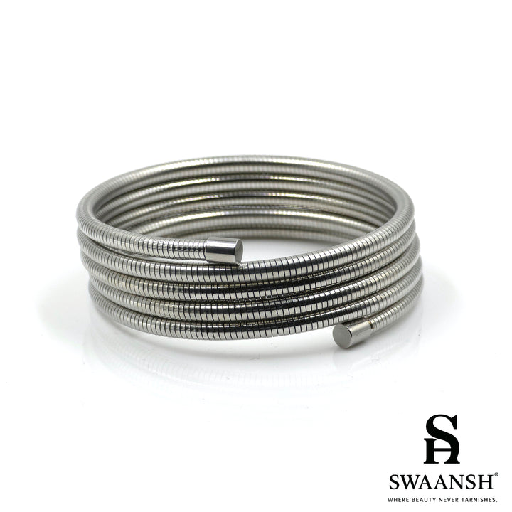 Flex Coil Bracelet – Gold Spiral Stack