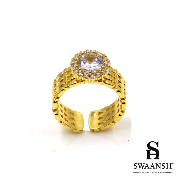 The Majestic Solitaire Ring | Anti-Tarnish Luxury Shine